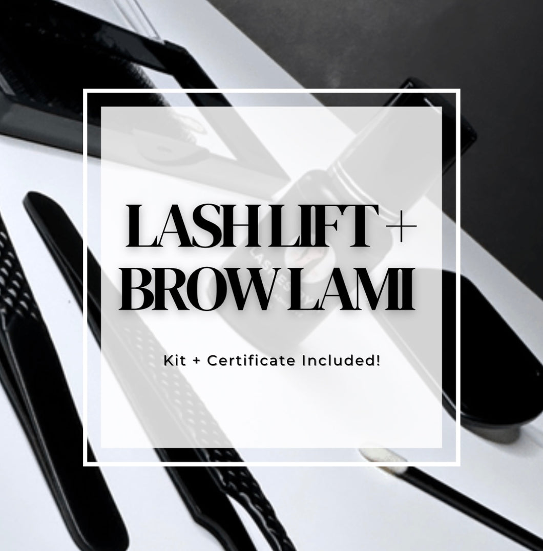 Lash Lift + Tint AND Brow Lamination + Tint Online Training